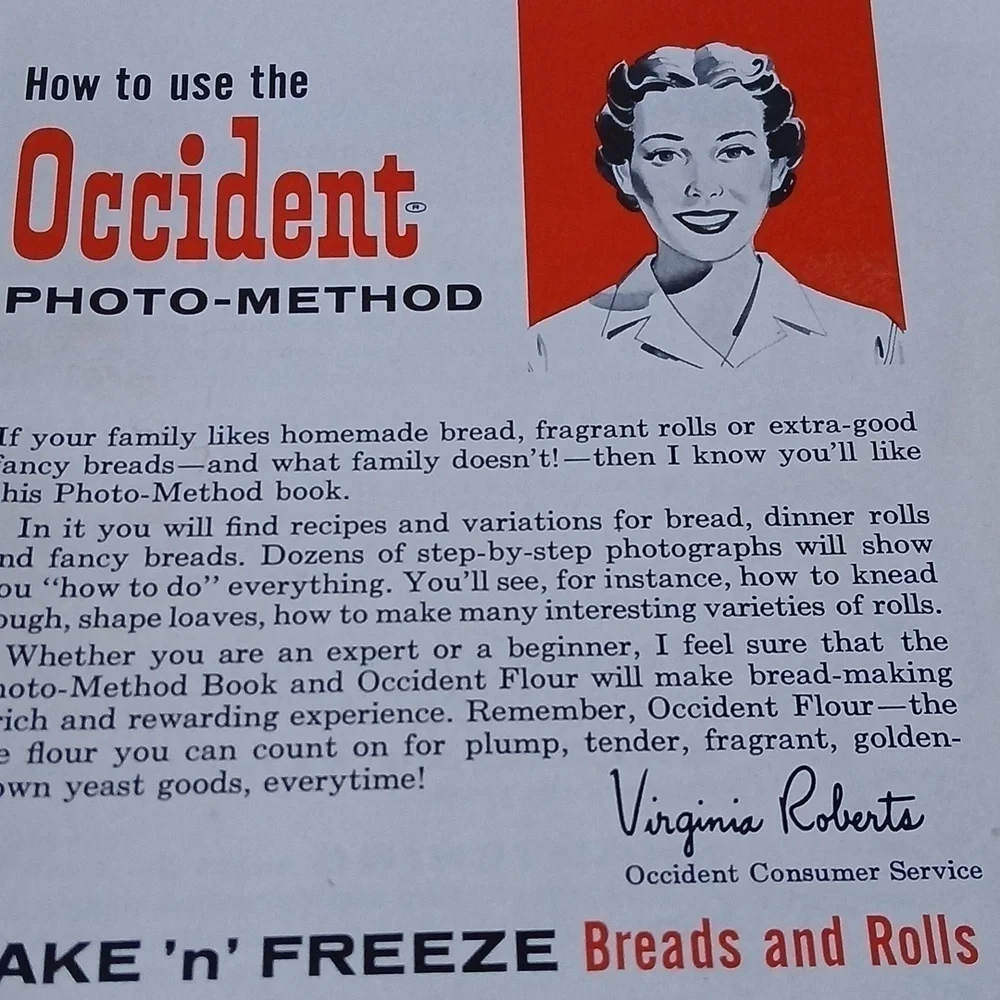 Vintage Pamphlet Bread Recipes Occident Photo-Method Cooking with Photos